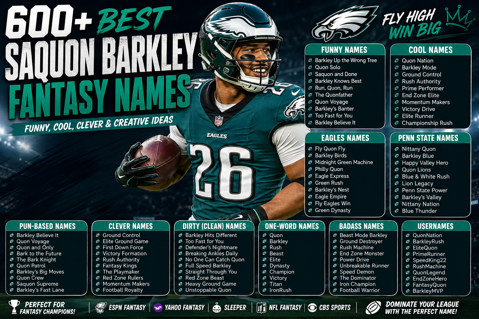Saquon Barkley Fantasy Names