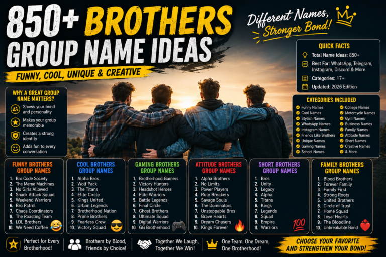Brothers Group Name