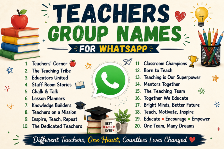 teachers group name for whatsapp