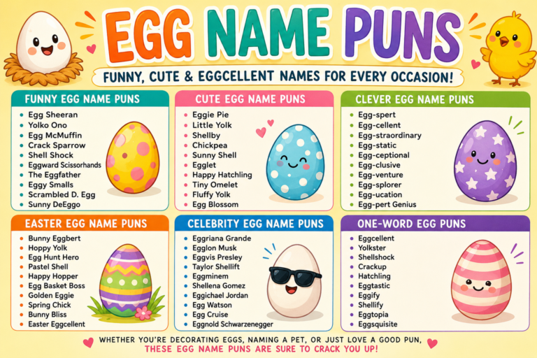Egg Name Puns