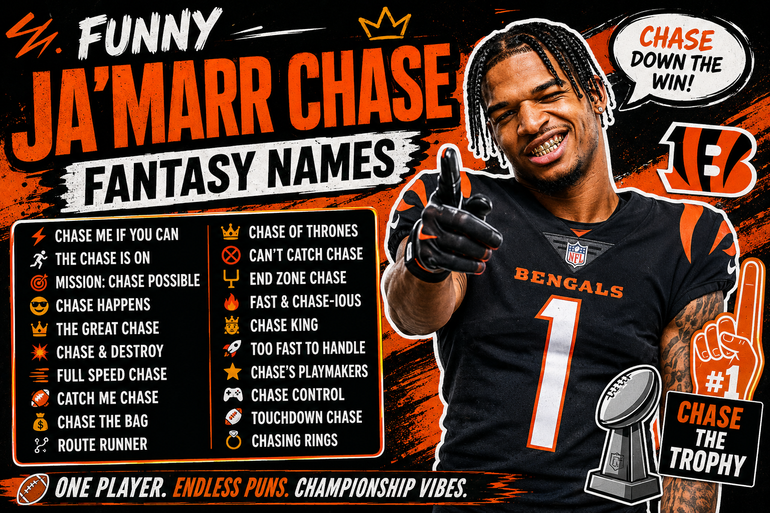 Funny Ja'Marr Chase Fantasy Names