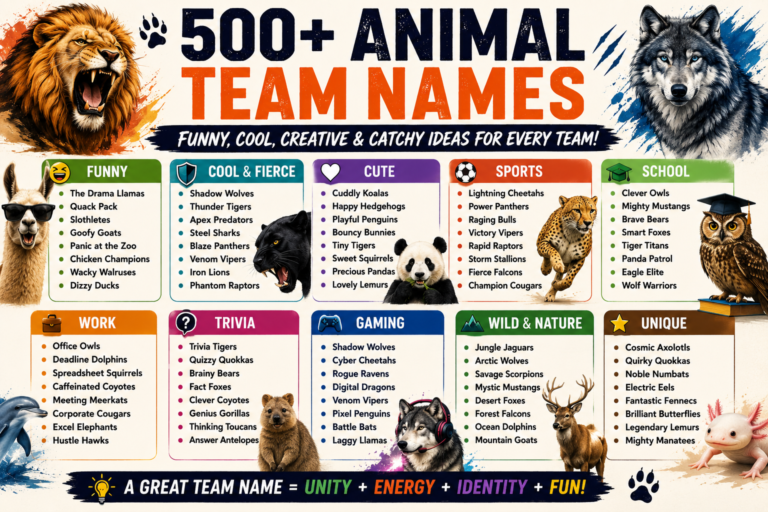 animal team names
