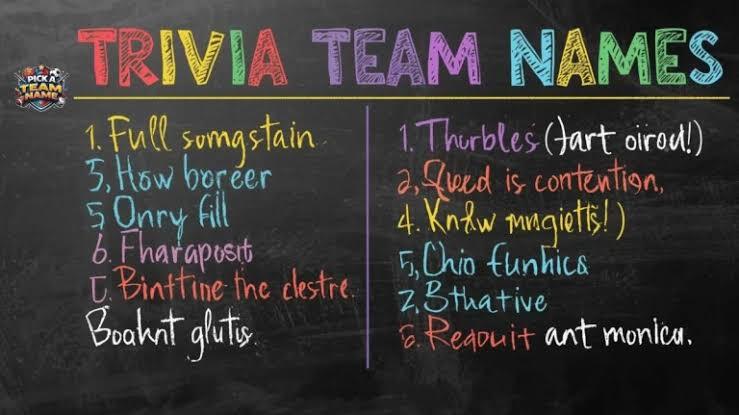 trivia team names