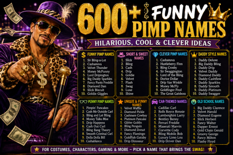 funny pimp names
